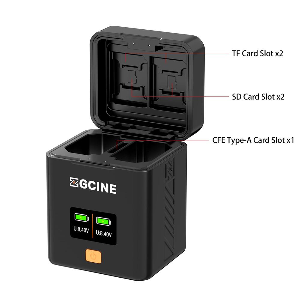 Dual USB C Camera Battery Charger for NP FZ100 PD Fast Charging LCD Display Compatible with Sony A9 II A7R V A7R IV A7S III A6600