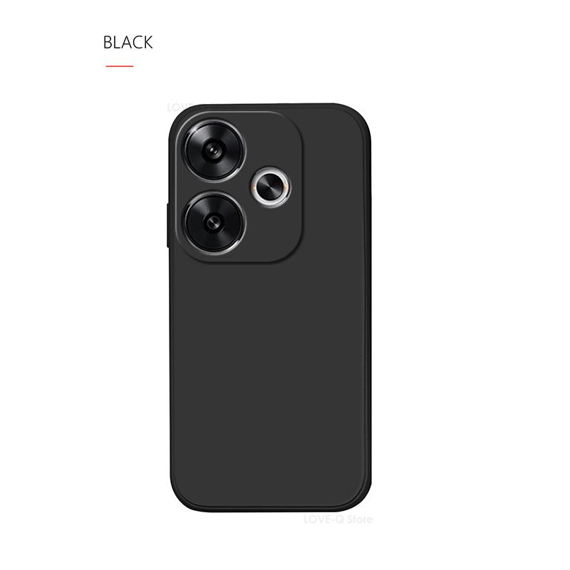 For Poco F6 Pro Case Square Liquid Silicone Phone Cases For Xiaomi Poco F6 Pro Shockproof Soft TPU Cover