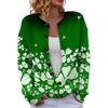 LXF-YK52 Crew Neck Cardigan St. Patrick's 3D Printed Sweater New Knitted European beautiful woman