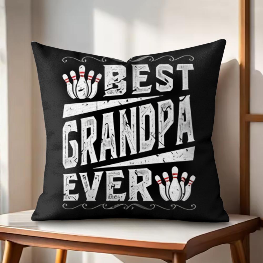 Best Grandparents Ever Cushion Cover Natural Linen Organic Fabric DoubleSided Printing Couch Pillow Covers Home Decor