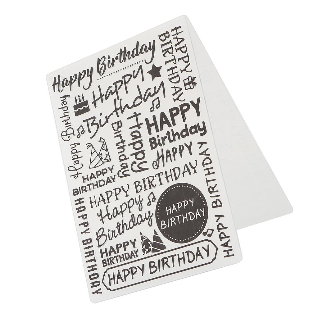 Cartella da Rilievo Buon Compleanno Fai da Te Artigianato Scrapbooking Timbro Decorazione Album Fotografico