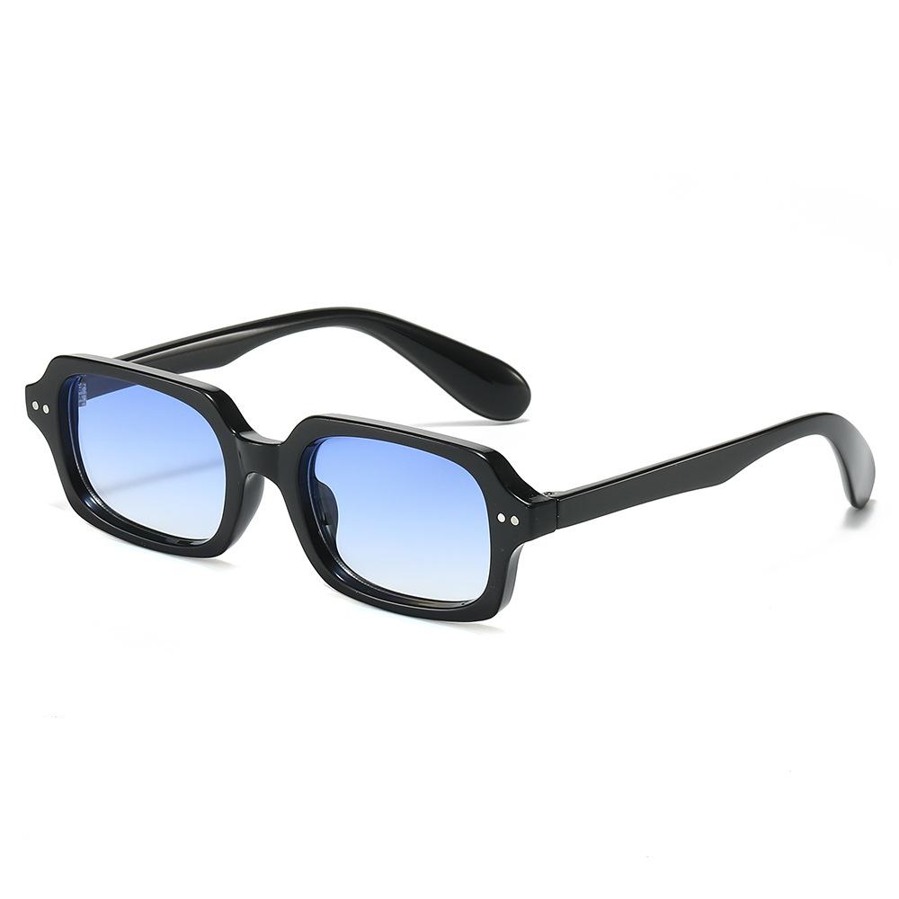 Timeless Retro High End Designer Style Edgy Punk Trendy Riveted Square Shaped Female For Both Male Sun Glasses