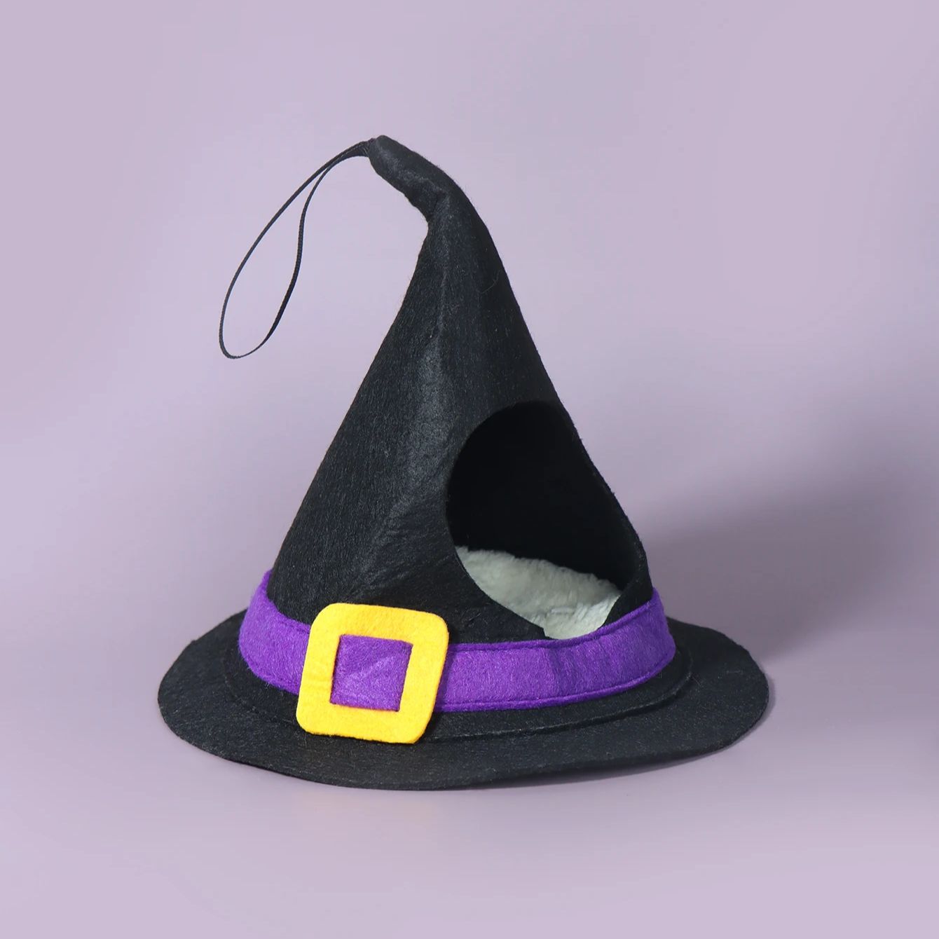 

Домик-укрытие и набор костюмов на Хэллоуин для мелких животных - Пещера-домик для хомяка, кровать-гнездо, укрытие, дизайн шляпы ведьмы, шляпа ведьмы для хомяка для M чёрный