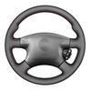 Capa de Volante DIY de Couro Sintético PU Preto para Nissan Almera (N16) Trilha X 2000-2003 (T30) 2001-2003 Terrano 2 2001-2002
