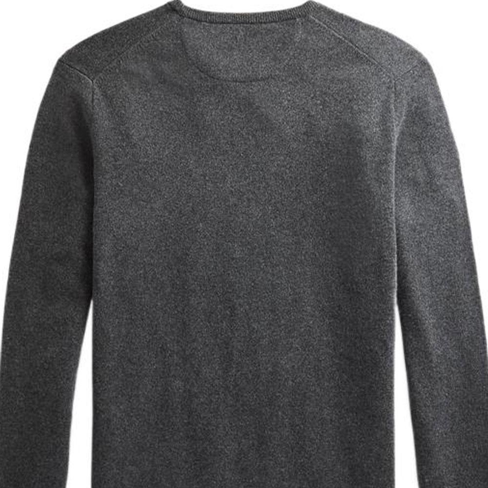 Polo Ralph Lauren Logo Round Neck Long Sleeve Knit Sweater Men Sweater Gray MNPOSWE16820895-020