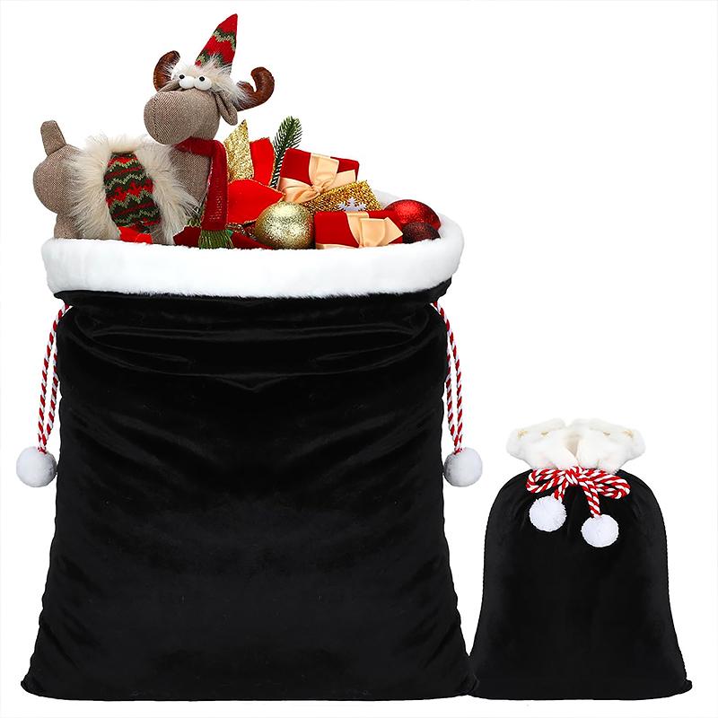 1PC Santa Claus Party Presents Sacks Graduation Large Bachelor Party Velvet Christmas Solid Thanksgiving 2 Sizes