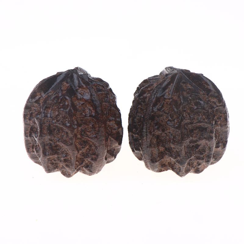 1Pair Sandalwood Handheld Ball Relief Walnut Handheld Ball Massage Exercise Healthcare Plaything Hand-Worn Ball