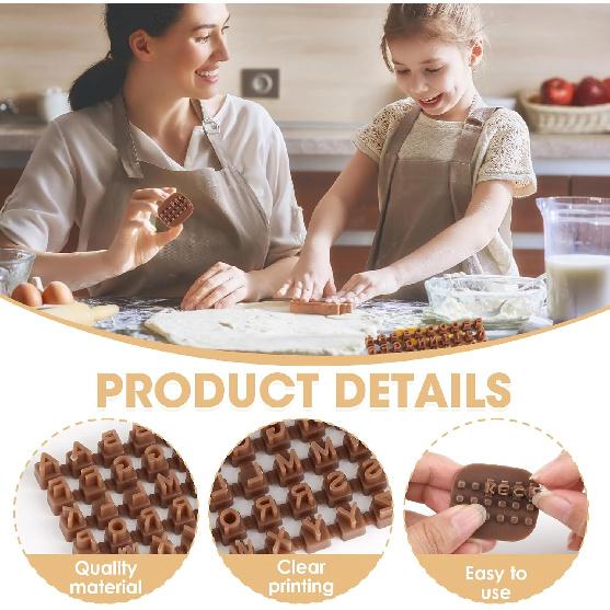 Polymer Clay Molds,Pottery Stamps for Clay Personalized,Number & Letter Stamps for Clay,Suitable for Baking Enthusiasts to Make Cake and Biscuit