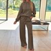 Two Piece Sets For Women Casual Loose Long Sleeve Shirts And High Waisted Drawstring Shorts Tracksuit Fall Outfits