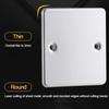 New 86 /120 Type Bottom Box Panel Stainless Steel Gold Silver Blank Panel Hole Wall Plug Board