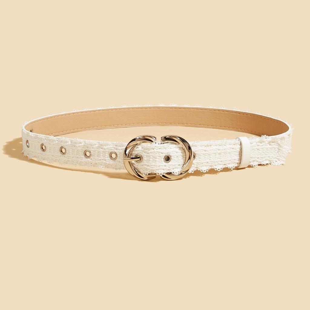 

Fashion Lace Waist Belt For Women With Zinc Alloy Buckle For Dress Accessories
