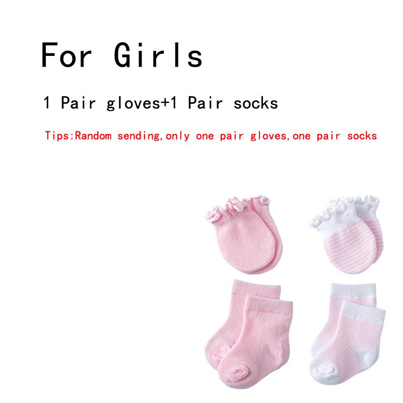 

Новые детские носки для новорожденных 0-6 месяцев с варежками-царапками, набор детских носков 0-6months