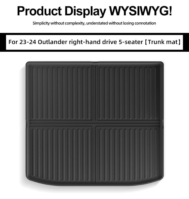 Right-Hand Drive TPE Trunk Mat for 2023-2024 Mitsubishi Outlander