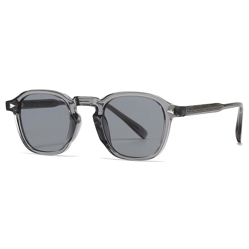  Ins Popular Fashion Square Sunglasses Women Retro Rivets Black Tea Shades UV400 Men Sun Glasses