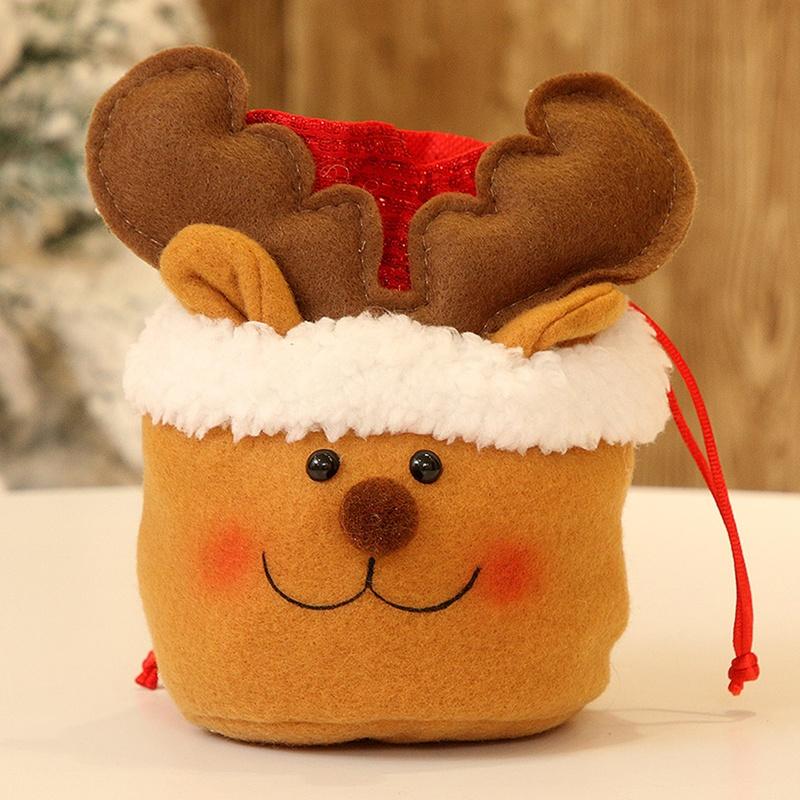 Christmas Decoration Gift Bag Christmas Candy Apple Bag Old Man Snowman Elk Candy Gift Bag Christmas Ornament