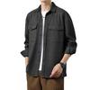 W Wonyo CPO Shirt Long Sleeve Flannel Thick Solid Adult Thermal Regular Retro Everyday Cool Outfit for and Size 4XL Men's Jacket, Shirt, Wool-Like