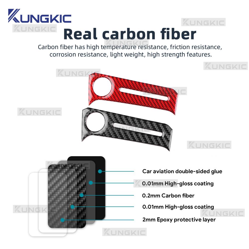 Carbon Fiber Style Interior Sticker for Volkswagen Polo 2021-2026 Start Button & Gear Shift Card Slot Frame LHD RHD