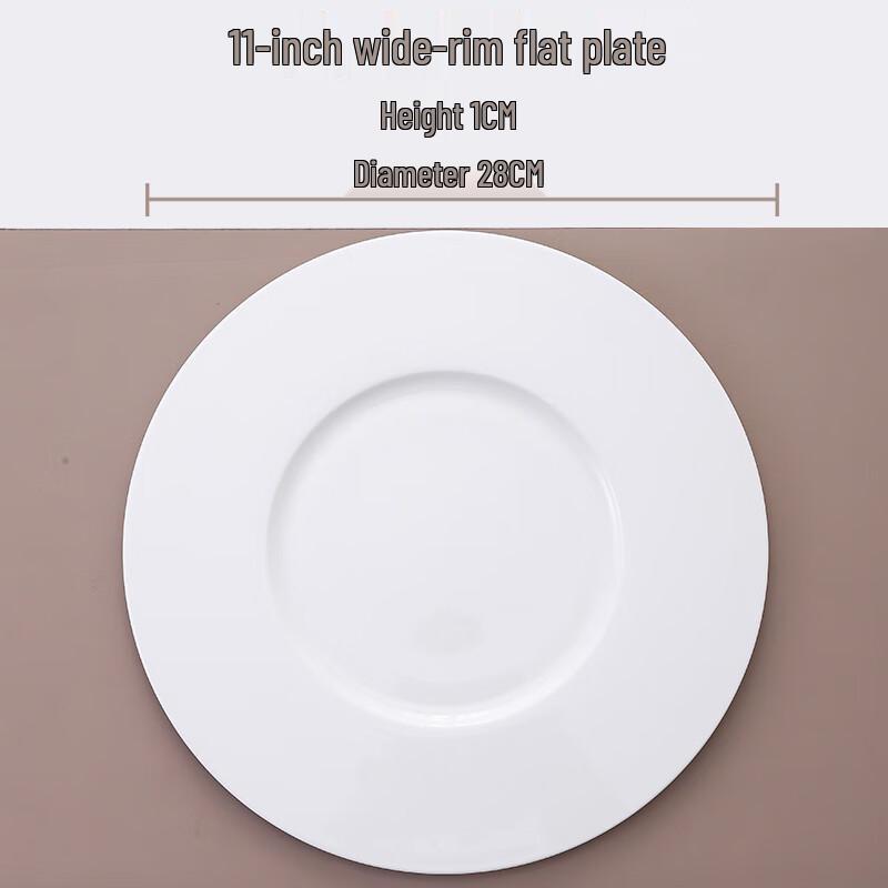 Pure White Ceramic Dinner Plate