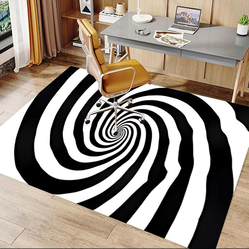1PC Spiral Pattern Carpet Ultra Soft, Thick & Absorbent, Non Slip Machine Washable Mat for Entryway