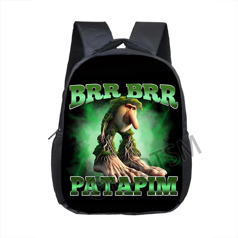 Kids Baby Cartoon School Bags 16inch Funny Italian Brainrot Small Backpack for 5-10 Years Old Tralalero Tralala Children Bookbag