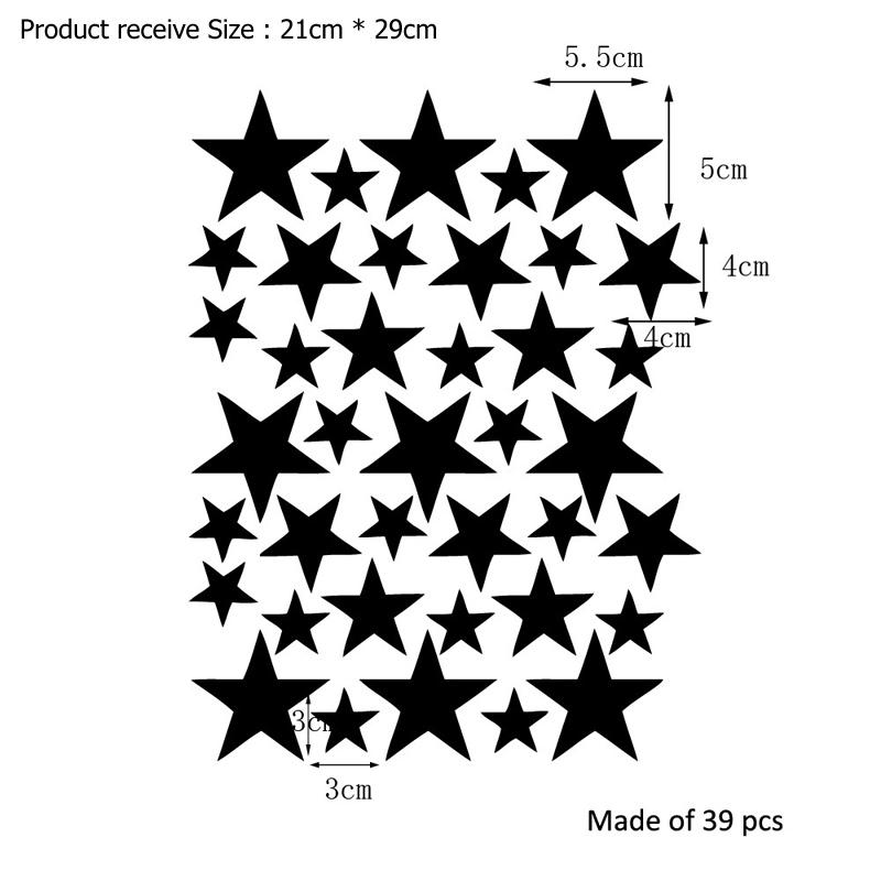 Five-Pointed Star Wall Sticker Wall Decor DIY Decals For Kids Room Children Bedroom Home Decoration Mural Nursery Stars Stickers