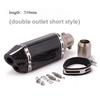 For Kpr150 Horizon 350r3r25 Gsx Ninja250z400 Huanglong 300 Modified Small Hexagonal Exhaust Pipe Model Universal Modification Parts