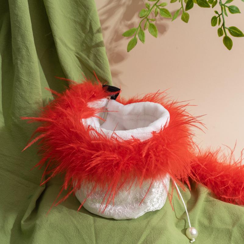 Colored Feather Strips 8-10 Ostrich Hair Top Strips Dance Clothes Hairpin Diy Decorative Materials Clothing Transformation Accessories