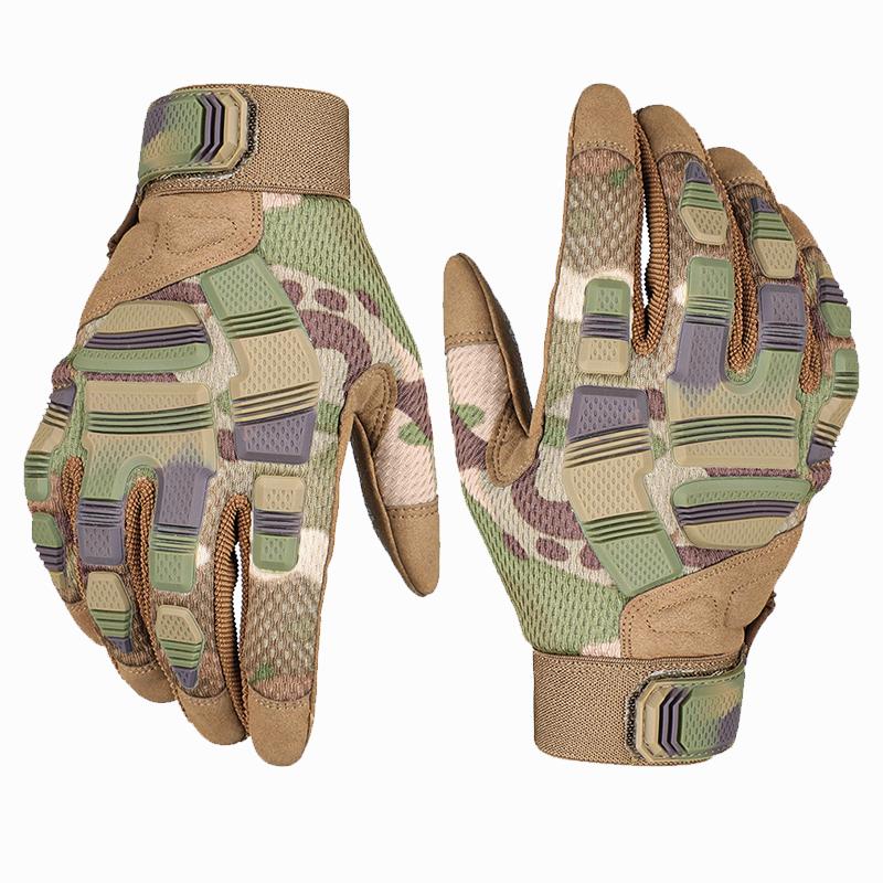 B33 Full Finger Outdoor Tactical Gloves Hand Back Protection Sports Gloves Anti-slip Wear-Resistant Training Cycling Gloves