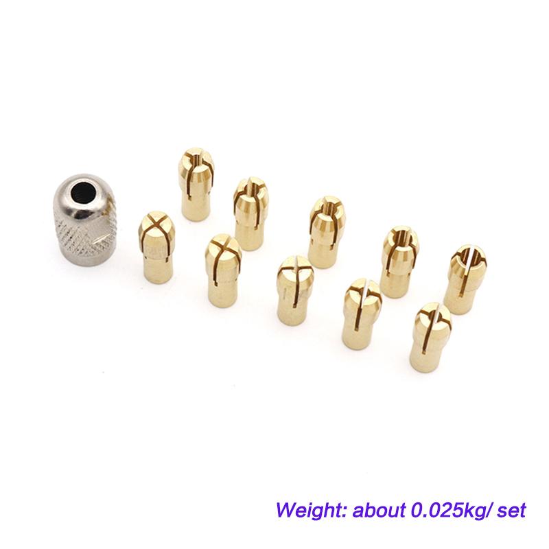 1Set Drill Chucks Adapter Mini Drill Chucks For Dremel Chuck Adapter Micro Collet Brass For Power Rotary Tool