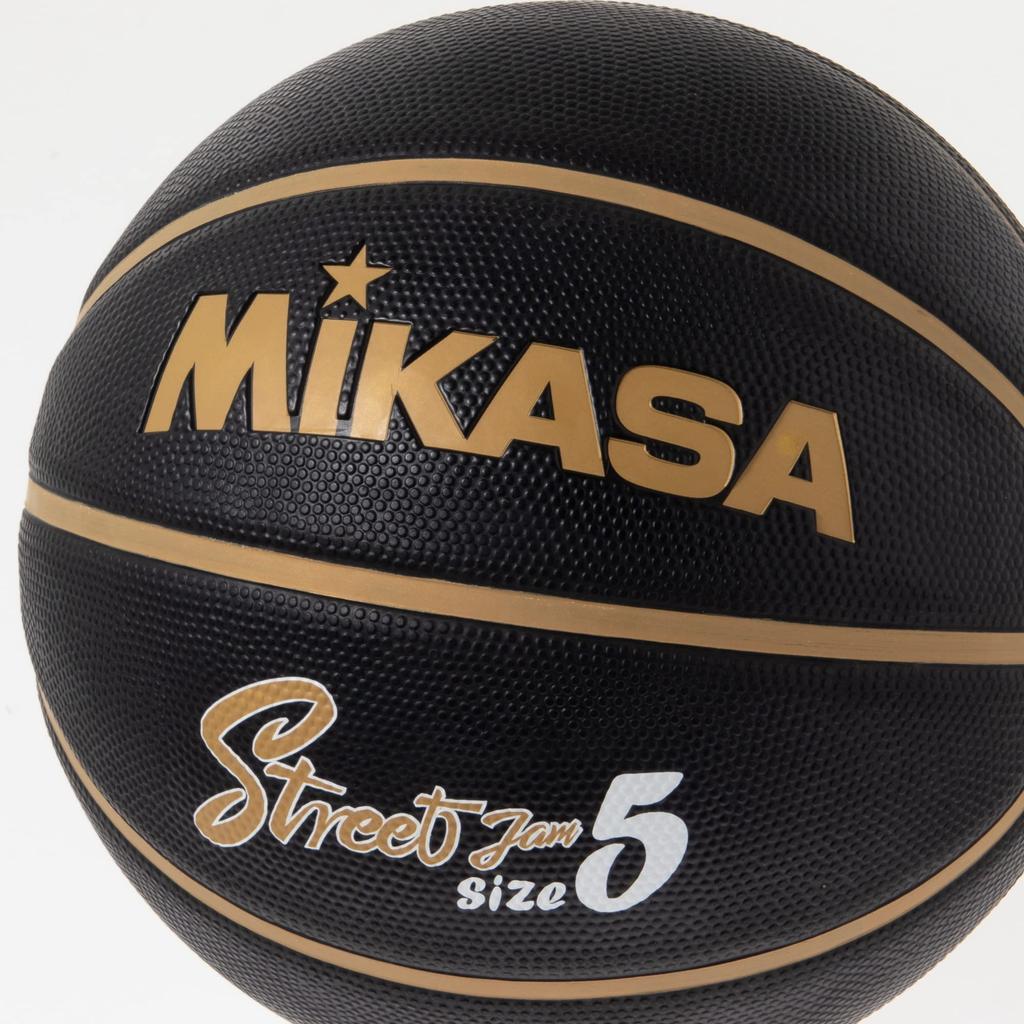 MIKASA Basketball Size 5, Rubber, Black/Gold, BB502B-BKGL-EC, Recommended Internal Pressure: 0.22-0.32 Kgf/cm²