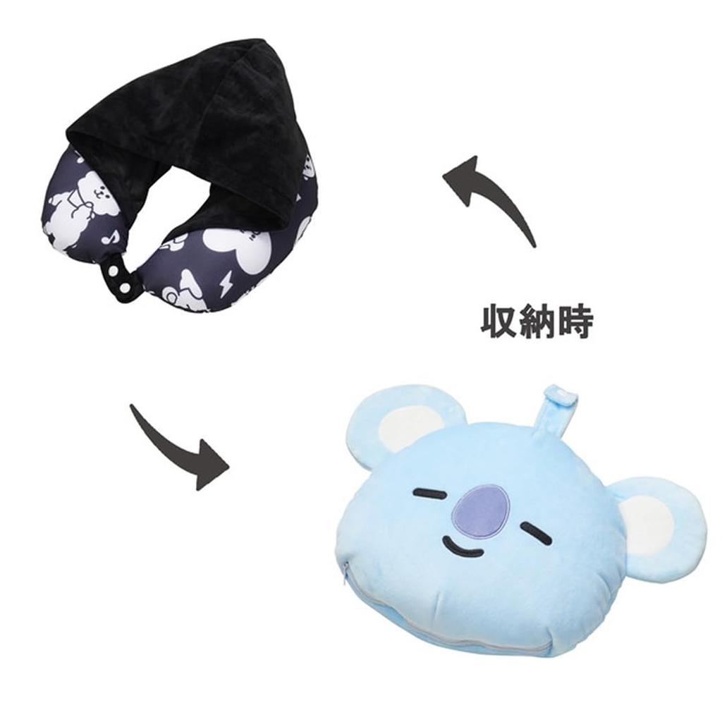 Marushin Hooded Neck BT21 Neck When used as a bead H30 x When used as a neck H30 x Pillow, Pillow_KOYA Merchandise, 5785011800. cushion Approx.