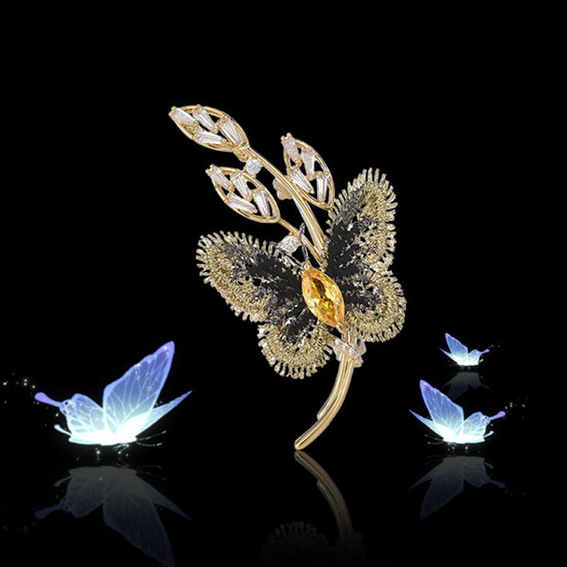 Senior Brooches Flower Leaf Brooch Pins for Women Suit Pendant  Fashion Brooches Jewelry