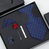 Tie Bow Tie Six-Piece Tie Men'S Dress Business Korean Edition Blue Black Red 8Cm Wedding Groom Tie