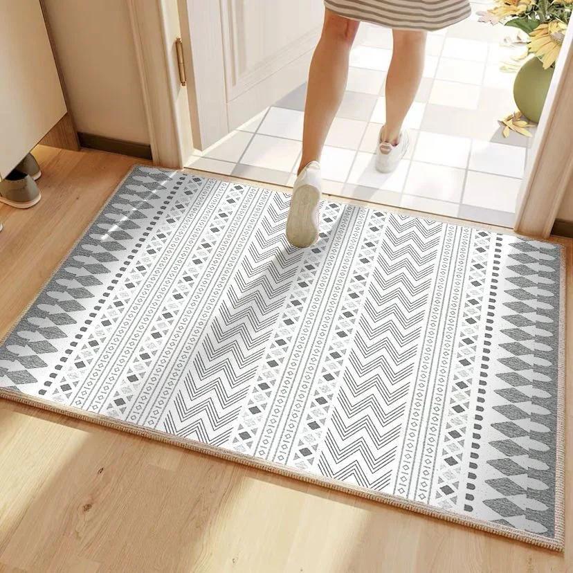 Entrance Carpet Anti-slip Anti-fouling Dirt-resistant Carpet Retro Color Ethnic Style Rugs Outdoor Welcoming Home Decoration Mat