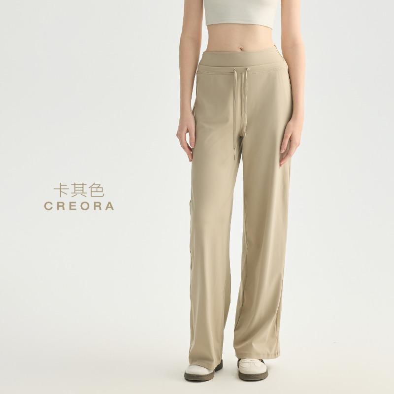 High waist yoga wide leg pants women's summer thin straight yoga pants women's high waist hip lift sports loose straight pants narrow version