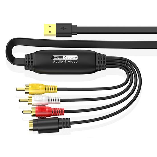 Capture Vidéo USB 1080P VHS VCR Adaptateur Carte Convertisseur TV vers Numérique RCA