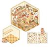 3D Scene Sticker Cartoon Scenery Sticker Miniature Simulated Cabin Scene Sticker for Scrapbooking Journal Planner Album