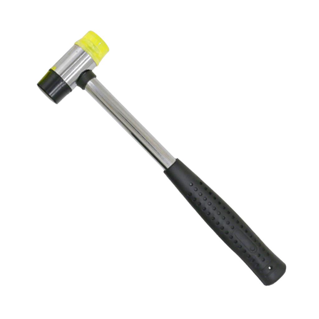 25mm Plastic and Rubber Hammer Mallet for Jewelry, Leather Crafts, Woodworking (Black)