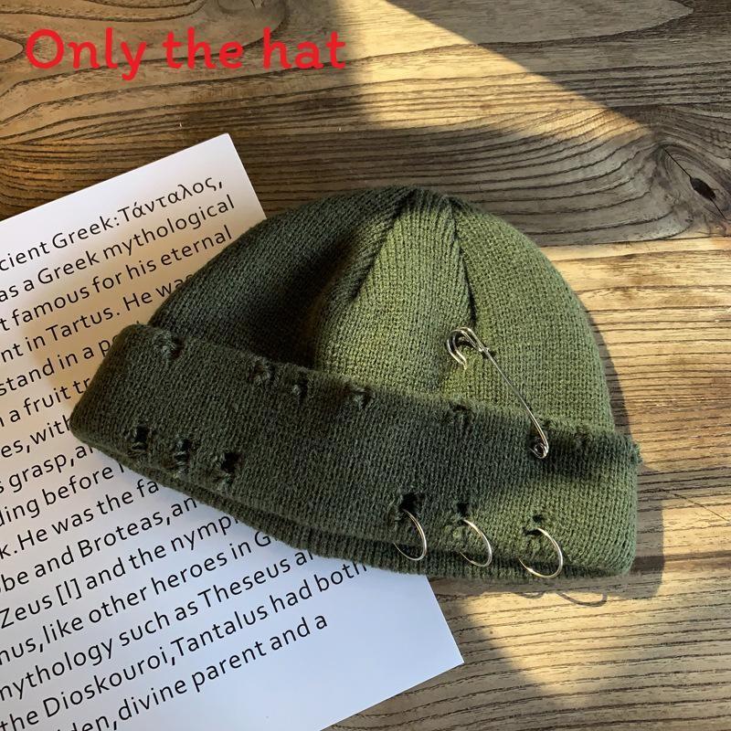 

Шапка-бини для мужчин и женщин, теплая и в стиле хип-хоп, для осени-зимы оливковый