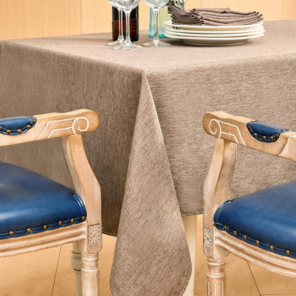 Wasserdichte Rechteckige Tischdecke, Bauernhaus-Tischdecke, Einlaufschutz, Weich und Knitterarm, Dekorative Stoff-Tischdecke