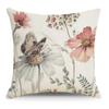 Plant Flower Butterfly Print Linen Pillow Cover Home Sofa Pillow Cushion Cover