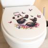 Cartoon Painted Panda Flower Butterfly Bathroom Toilet and Home Decoration Stickers