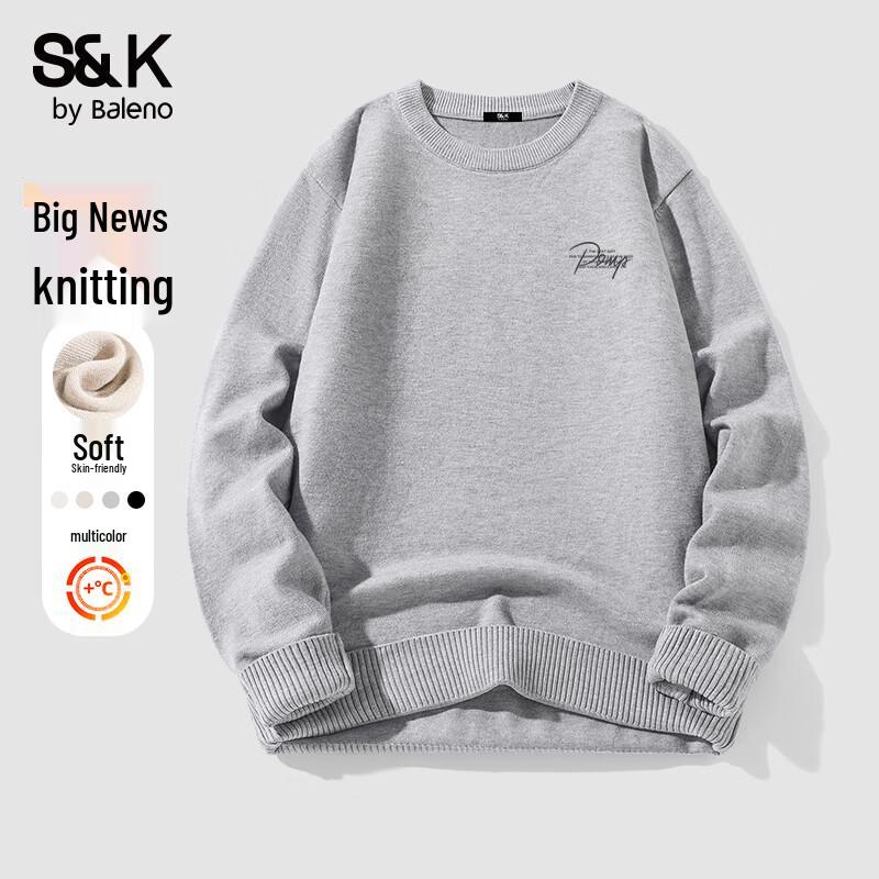 Baleno S&K Series Men's Letter Pattern Crew Neck Sweater