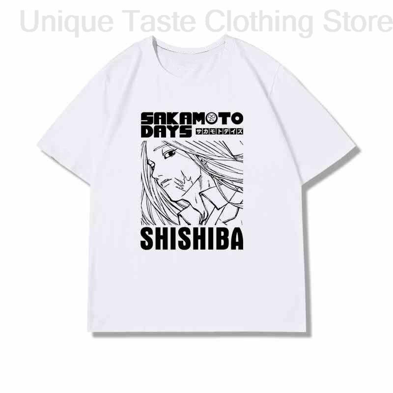 

Anime SAKAMOTO DAYS T Shirt Shishiba Cartoon Fashion Print Tshirt Unisex Women High Quality Summer Cotton Short Sleeve Tee Tops S