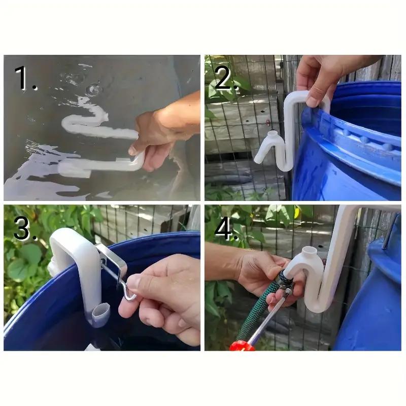 Regenwasserumleitung und Überlauf-Werkzeugset Selbstansaugender Siphon-Schlauch mit Verstopfungsschutzdesign Automatisches Entwässerungs- und Befüllsystem