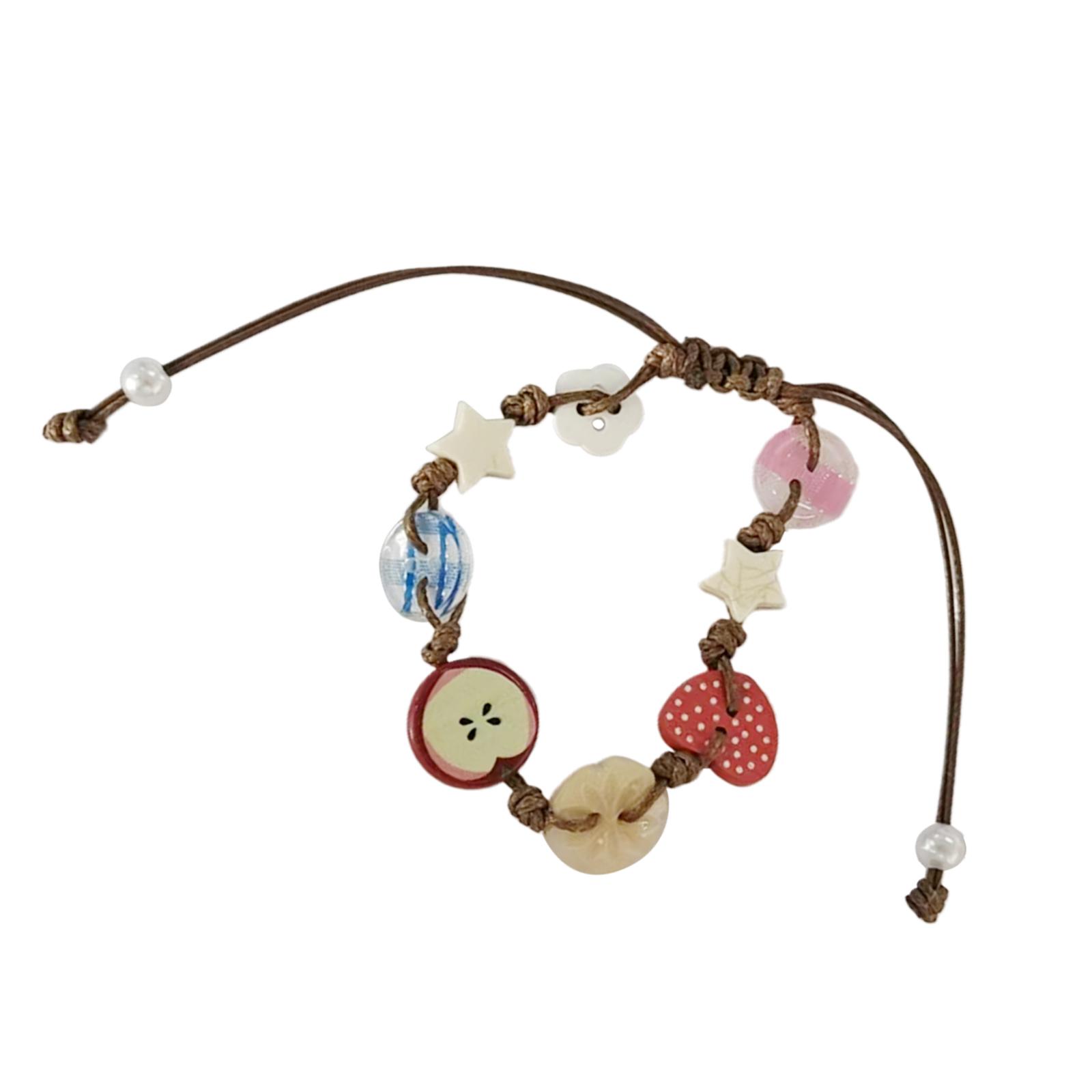 

Очаровательный прочный браслет из смоляных материалов в форме яблок с дизайном ручной работы, портативный для повседневной носки и вечеринок 2