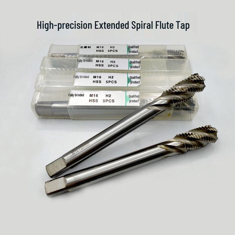 High-Speed Steel Spiral Fluted Tap Set M3-M16 M4X100X20 Blade Length
