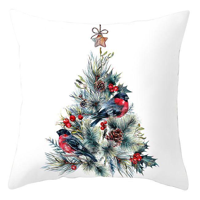 Cross-border Wholesale Christmas Pillow Covers Printed Holiday Sofa Car Pillow Waist Back Cushion Cover