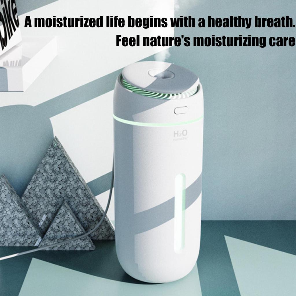 Small Humidifier For Bedroom 2 Modes Desktop USB Night Light 7-Color LED Bedside Humidifier For Bedside Table Workplace Dorm