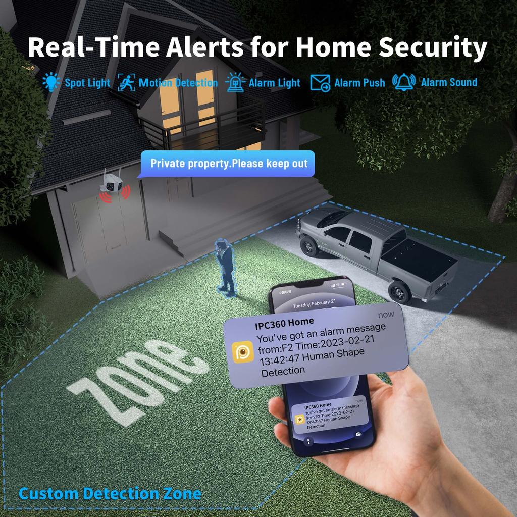 4K 8MP WiFi Security Camera Outdoor Fixed 180° Wide Angle Panorama Cam Video Waterproof Surveillance CCTV 6MP Dual Lens Cameras